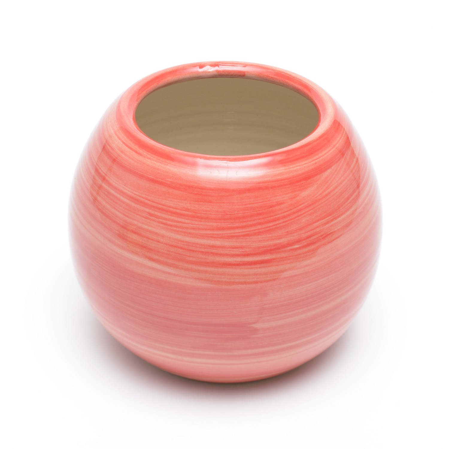 Kugelvase aus Keramik, rot