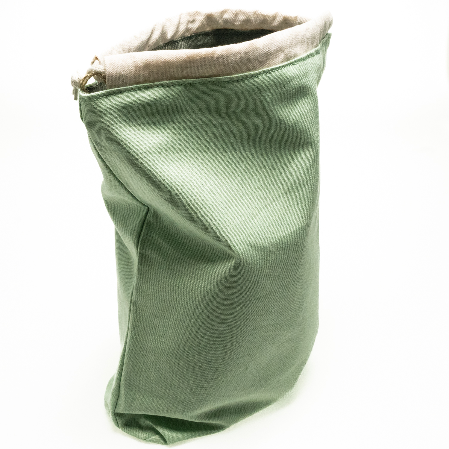 Geschenkbeutel aus Baumwolle Groesse L Farben mint und waldgruen Bild1