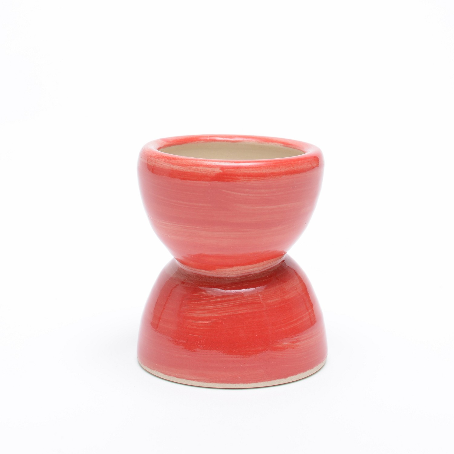 Eierbecher aus Keramik, rot