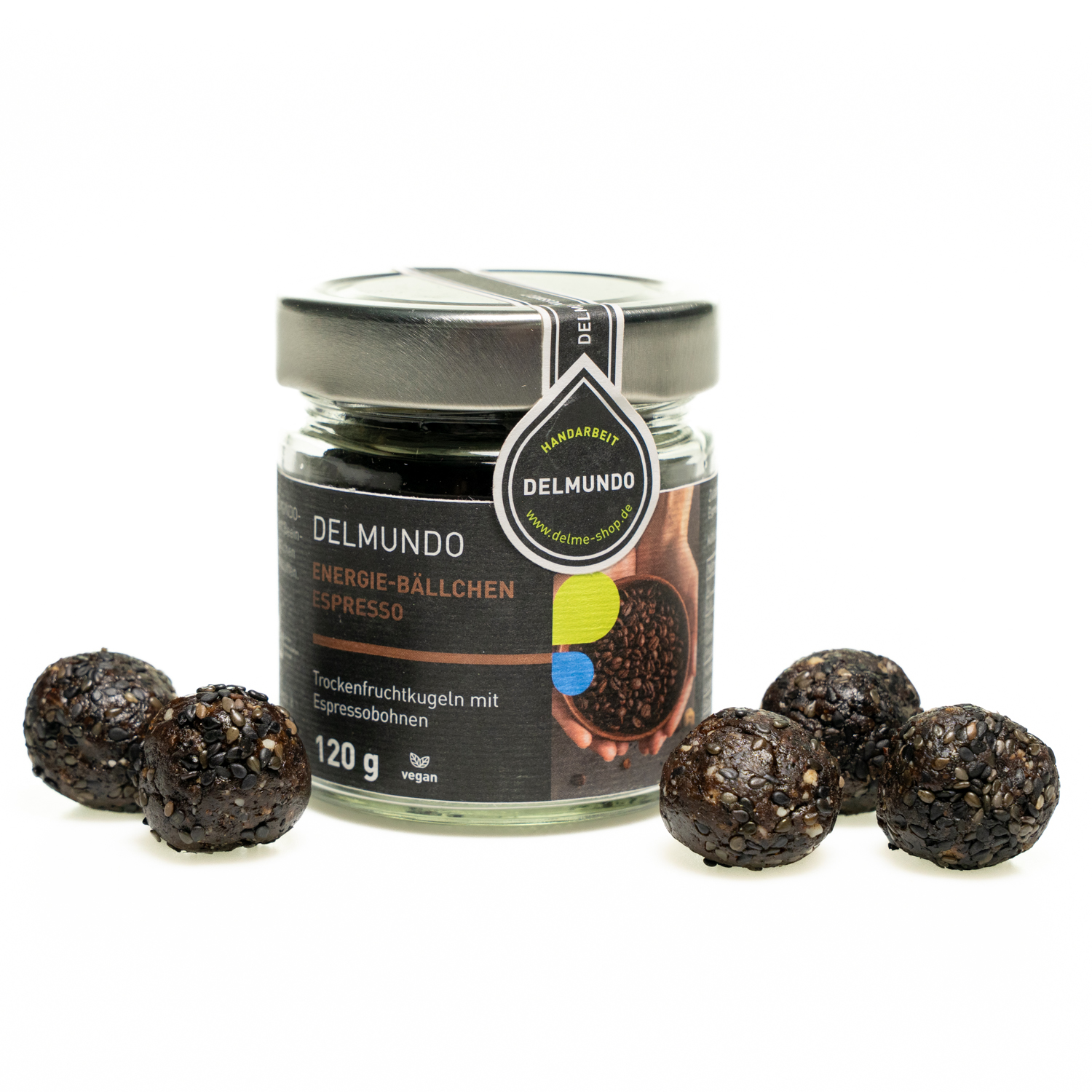 Energie-Bällchen im Glas "Espresso"