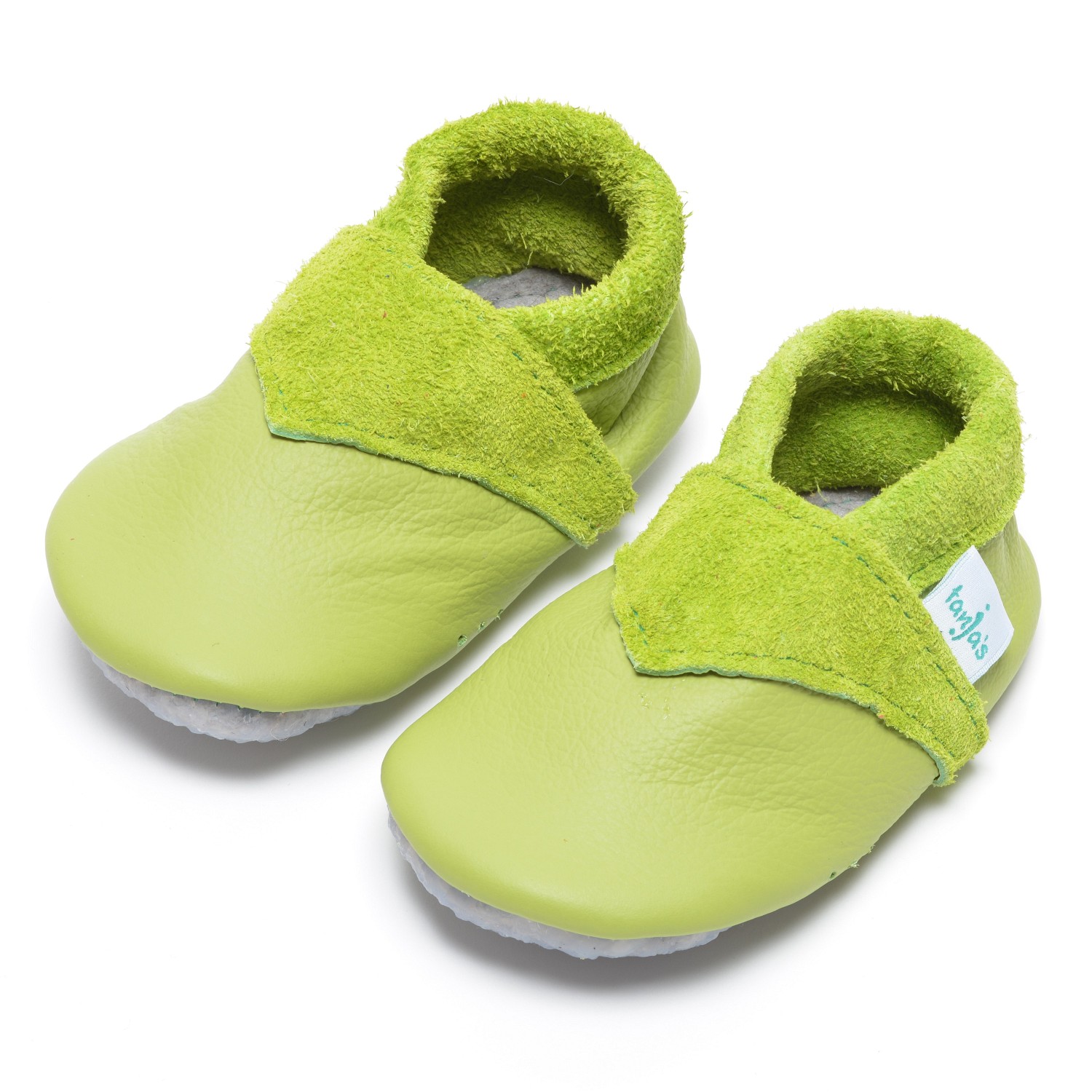 Baby-Lederschuehe-hellgrün
