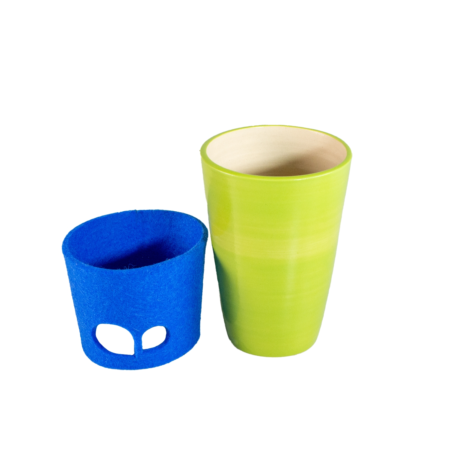 Becher mit Filzmanschette