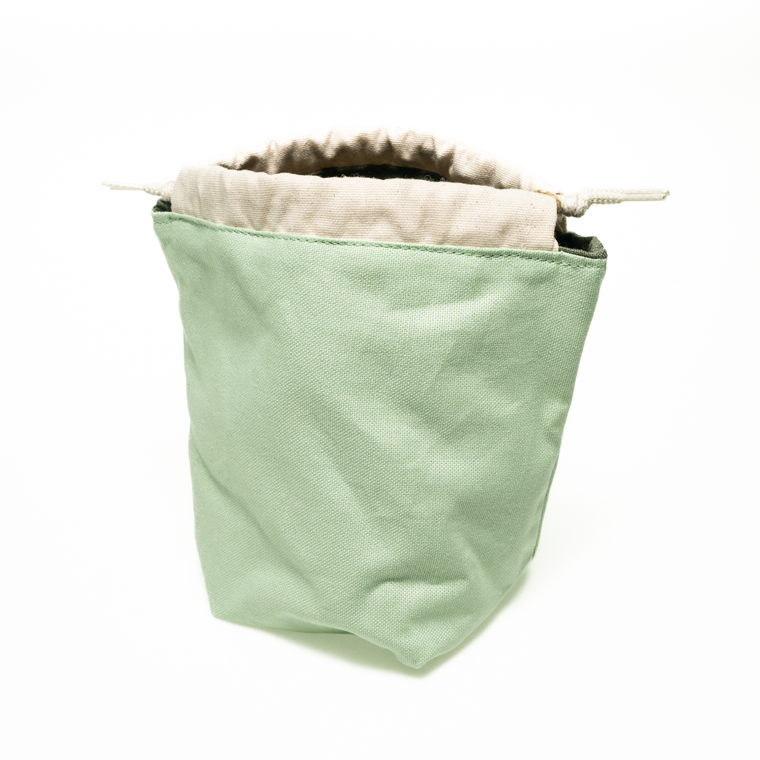Geschenkbeutel aus Baumwolle Größe S Farben mint und waldgruen