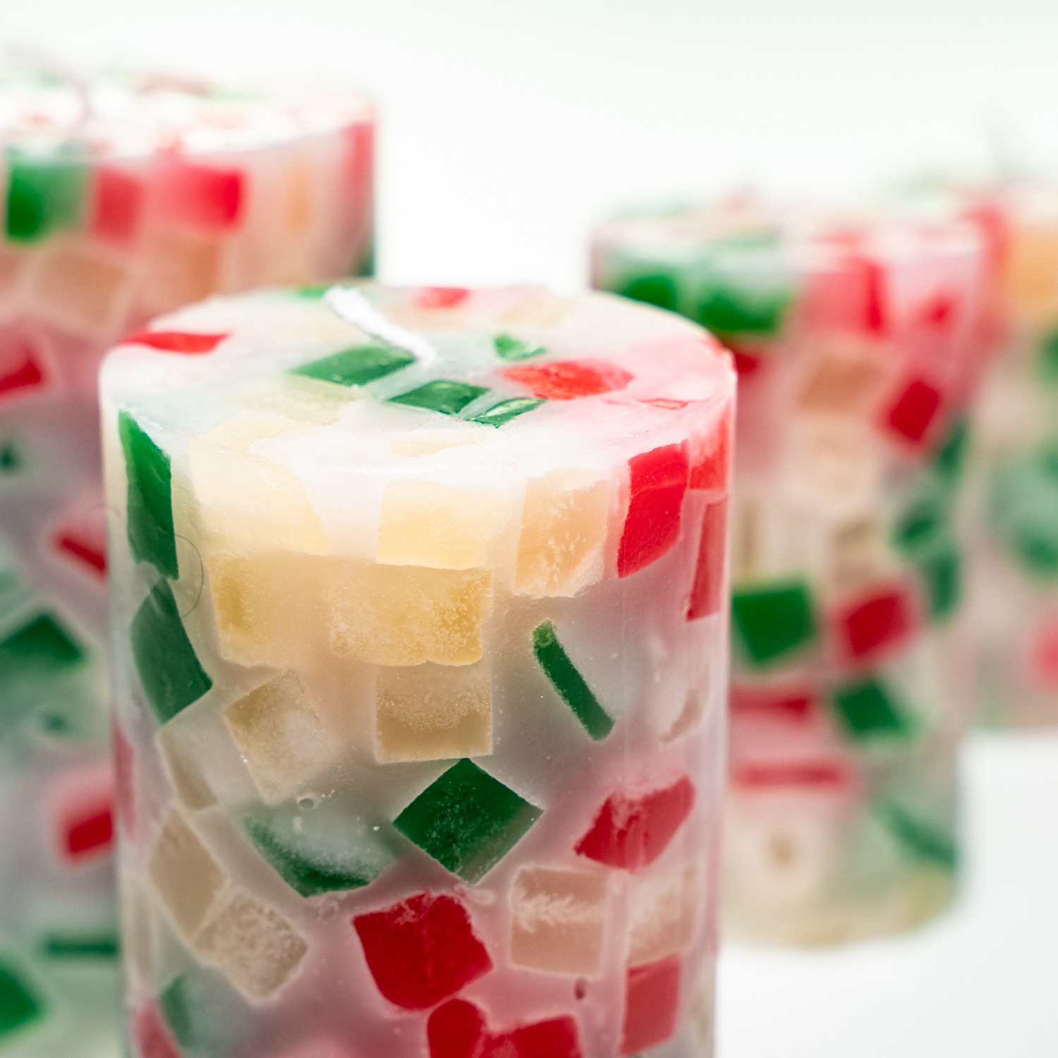 Stumpenkerze "Mosaik"