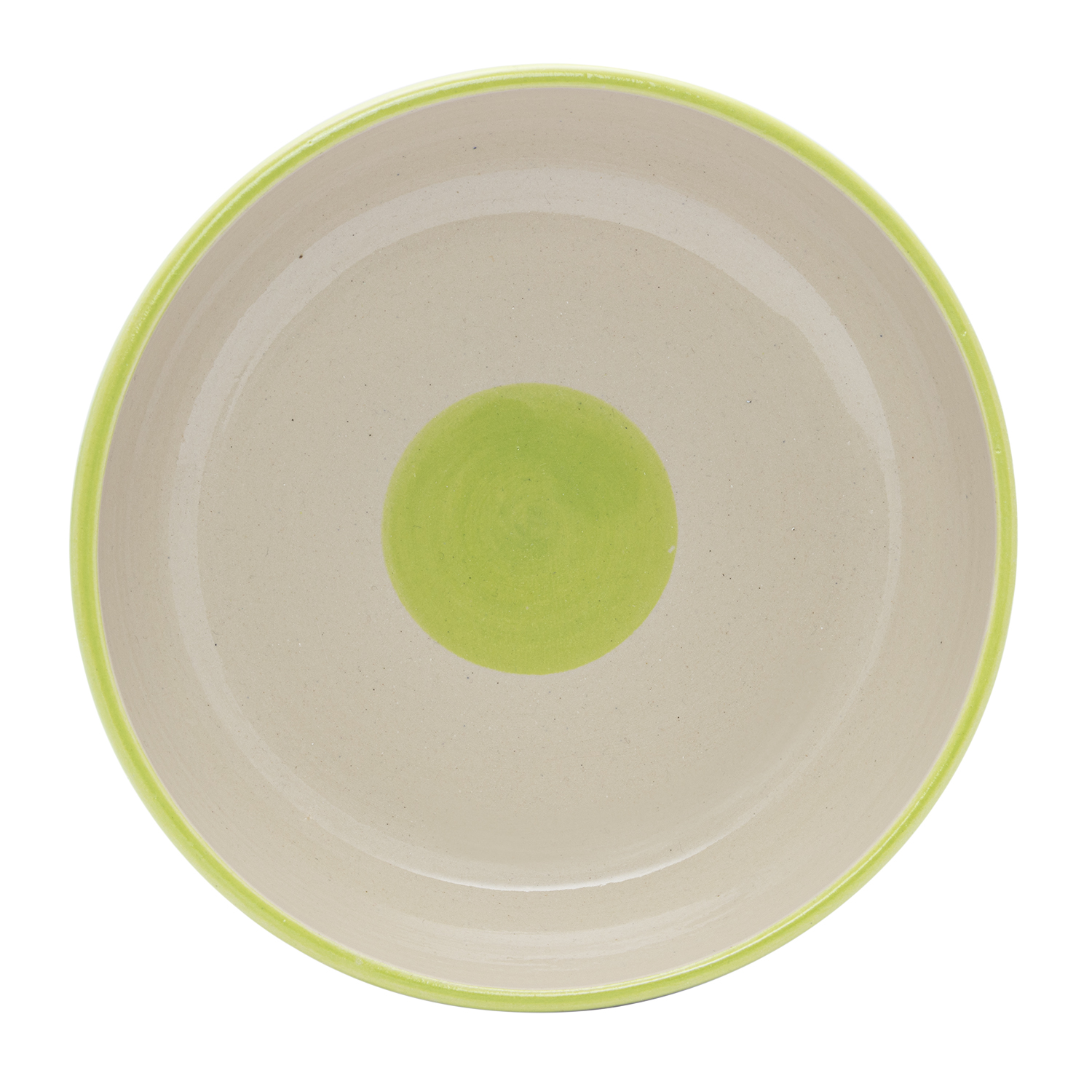 Hundefutternapf aus Keramik (800 ml), hellgrüne Akzente