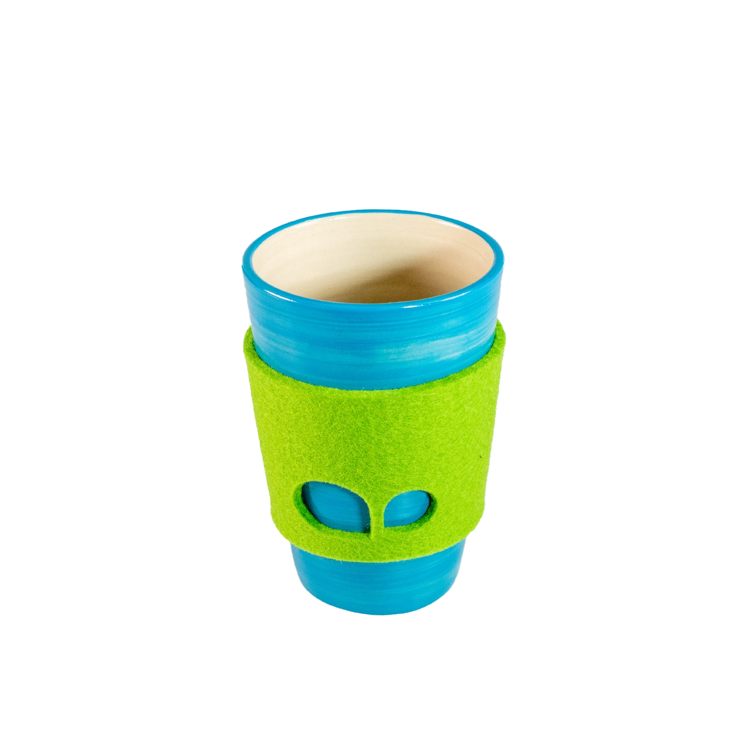 Becher mit Filzmanschette