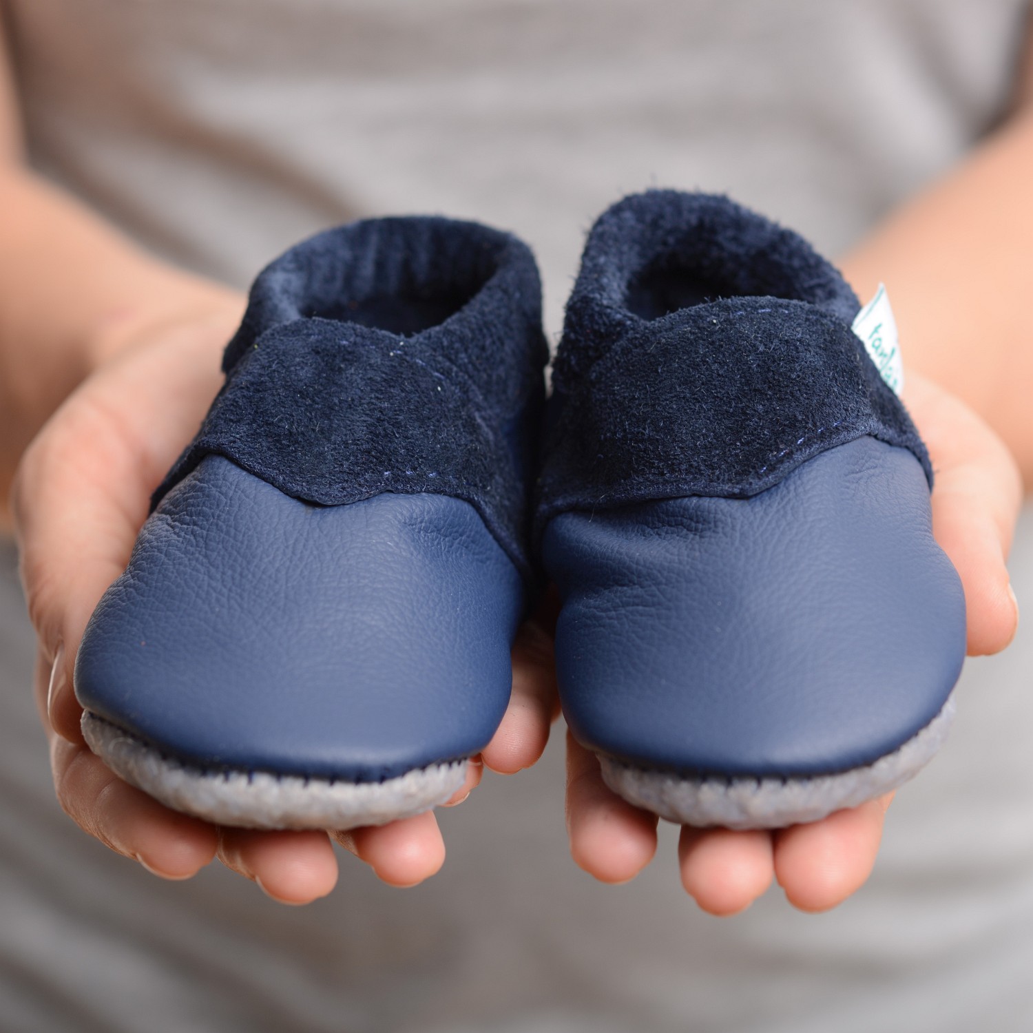 Baby-Lederschuhe "Lieblingsfarbe", dunkelblau