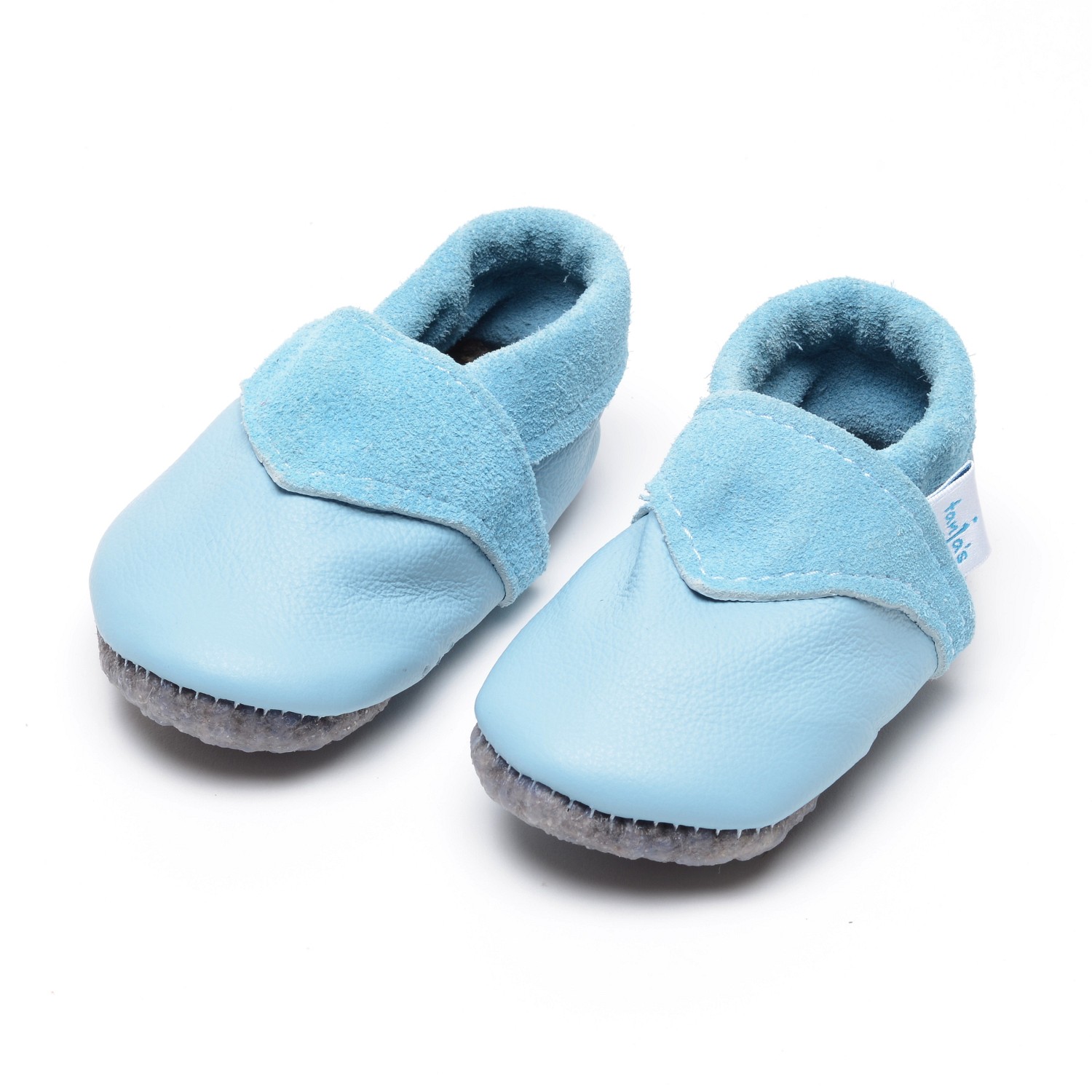 Baby-Lederschuhe "Lieblingsfarbe", hellblau
