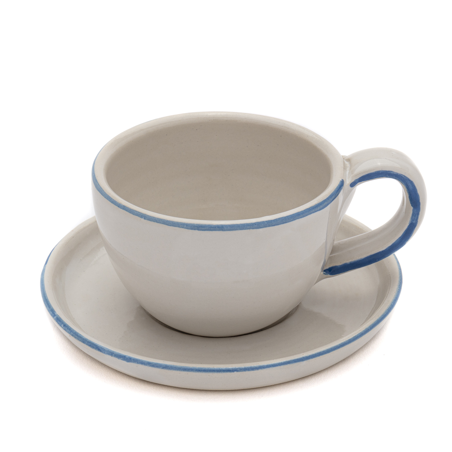 Tasse mit Untertasse (125 ml), maritim