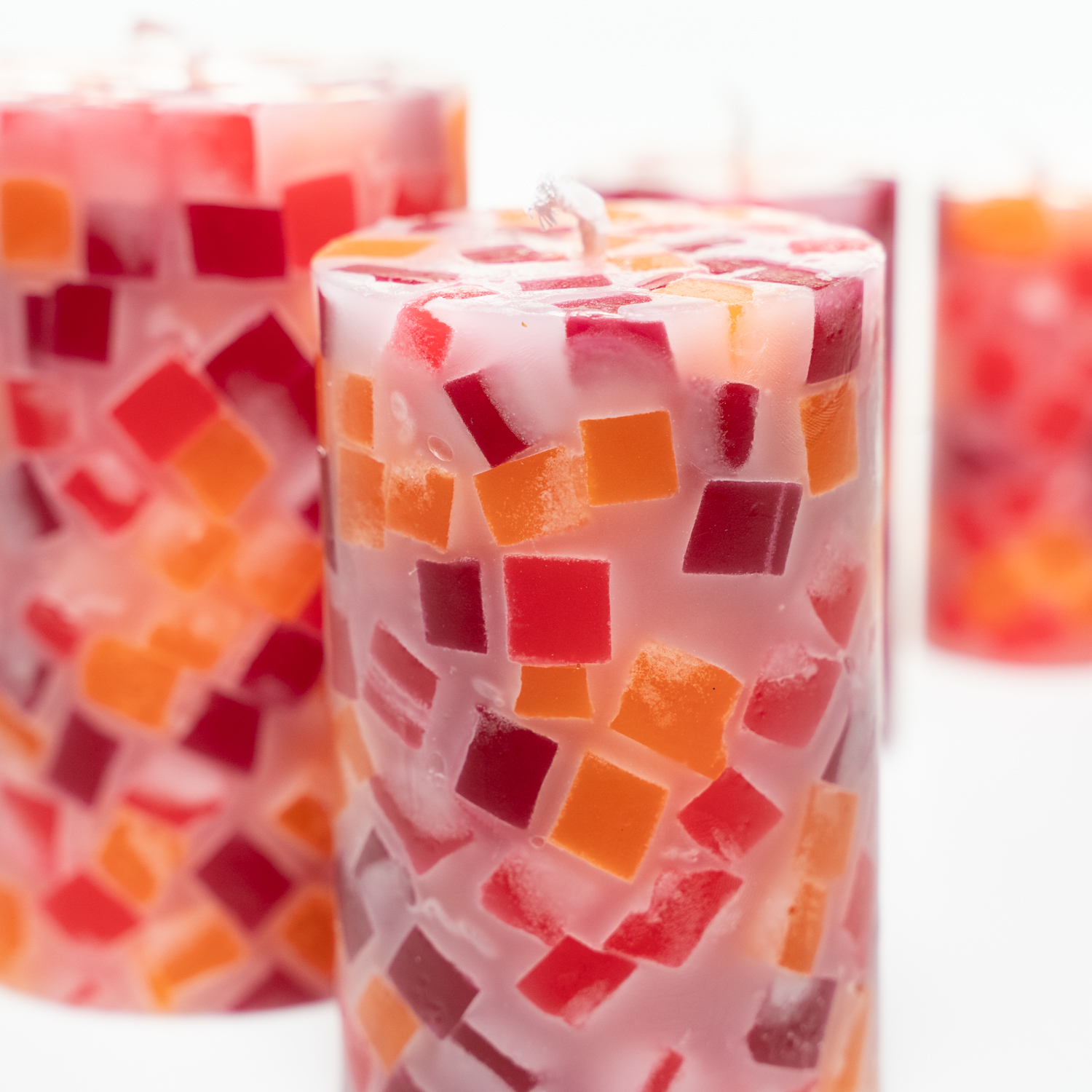 Stumpenkerze "Mosaik"