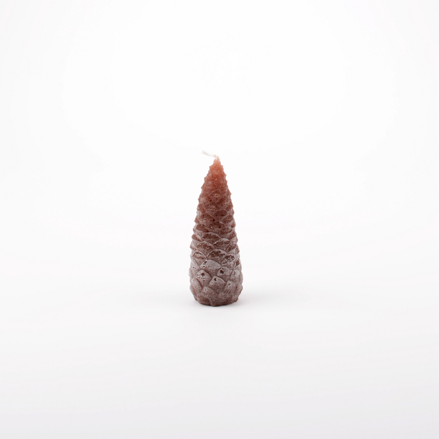 Tannenzapfen-Kerze (Höhe 9,5 cm), braun