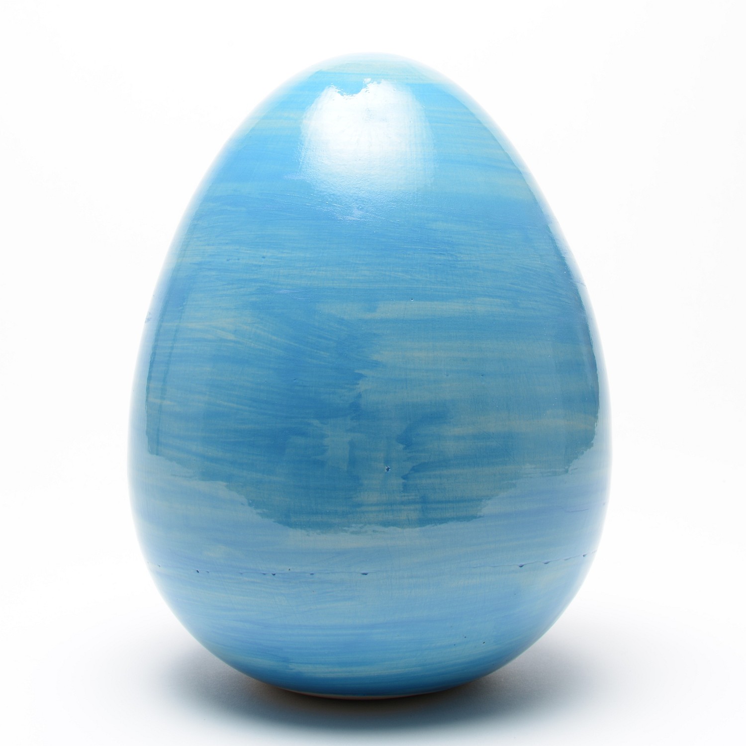 Deko-Ei aus Keramik (Höhe 23 cm), hellblau