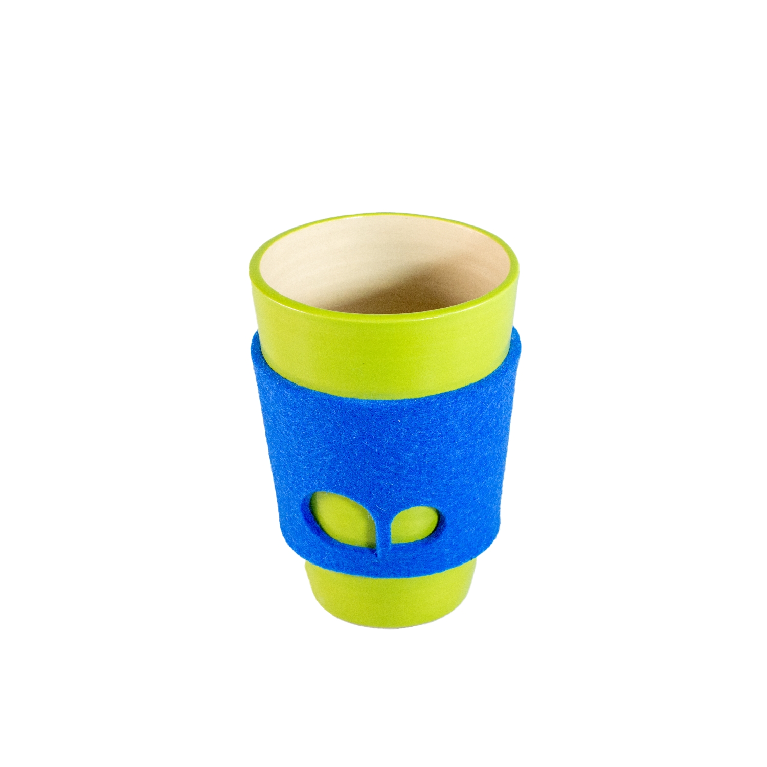 Becher mit Filzmanschette