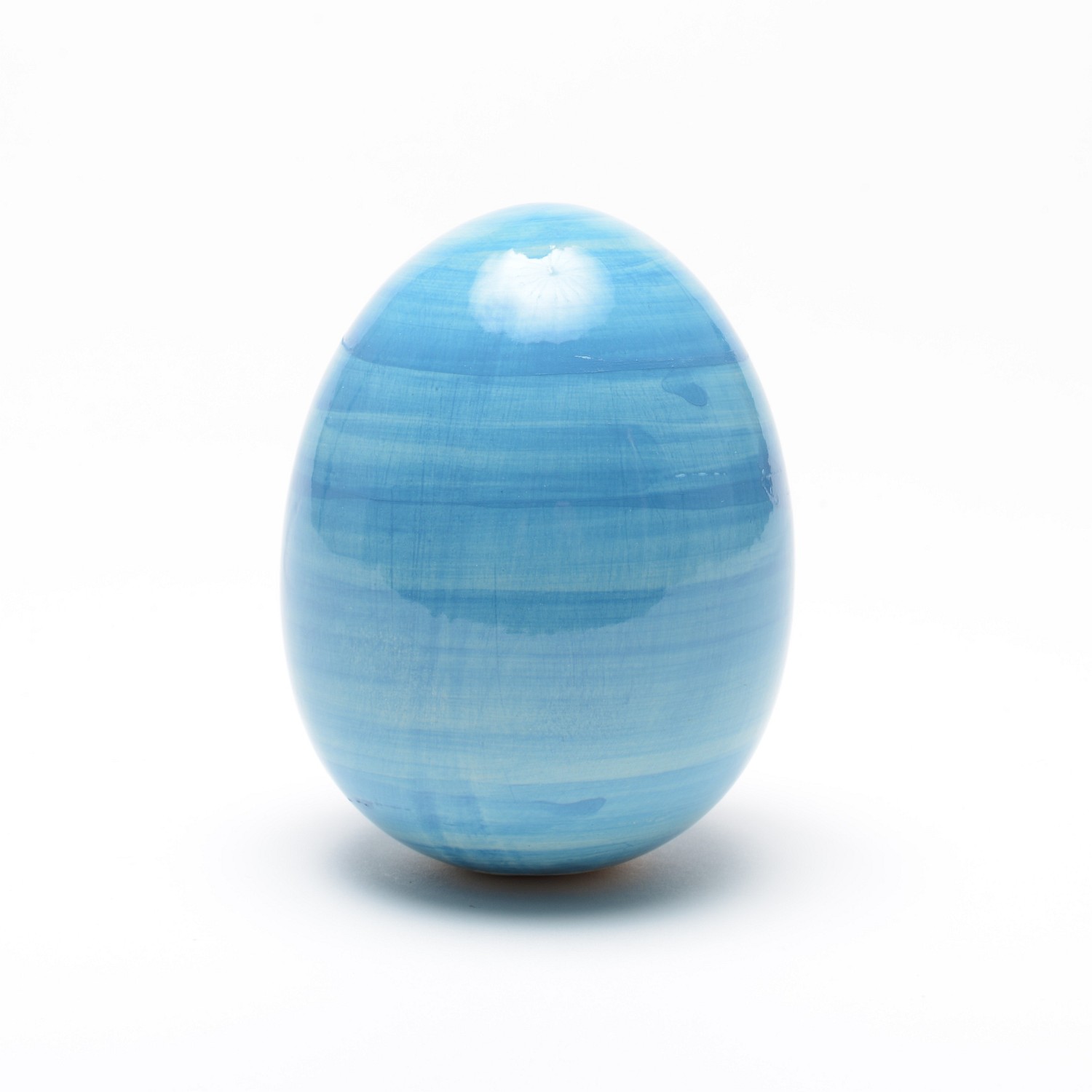 Deko-Ei aus Keramik (Höhe 10 cm), hellblau
