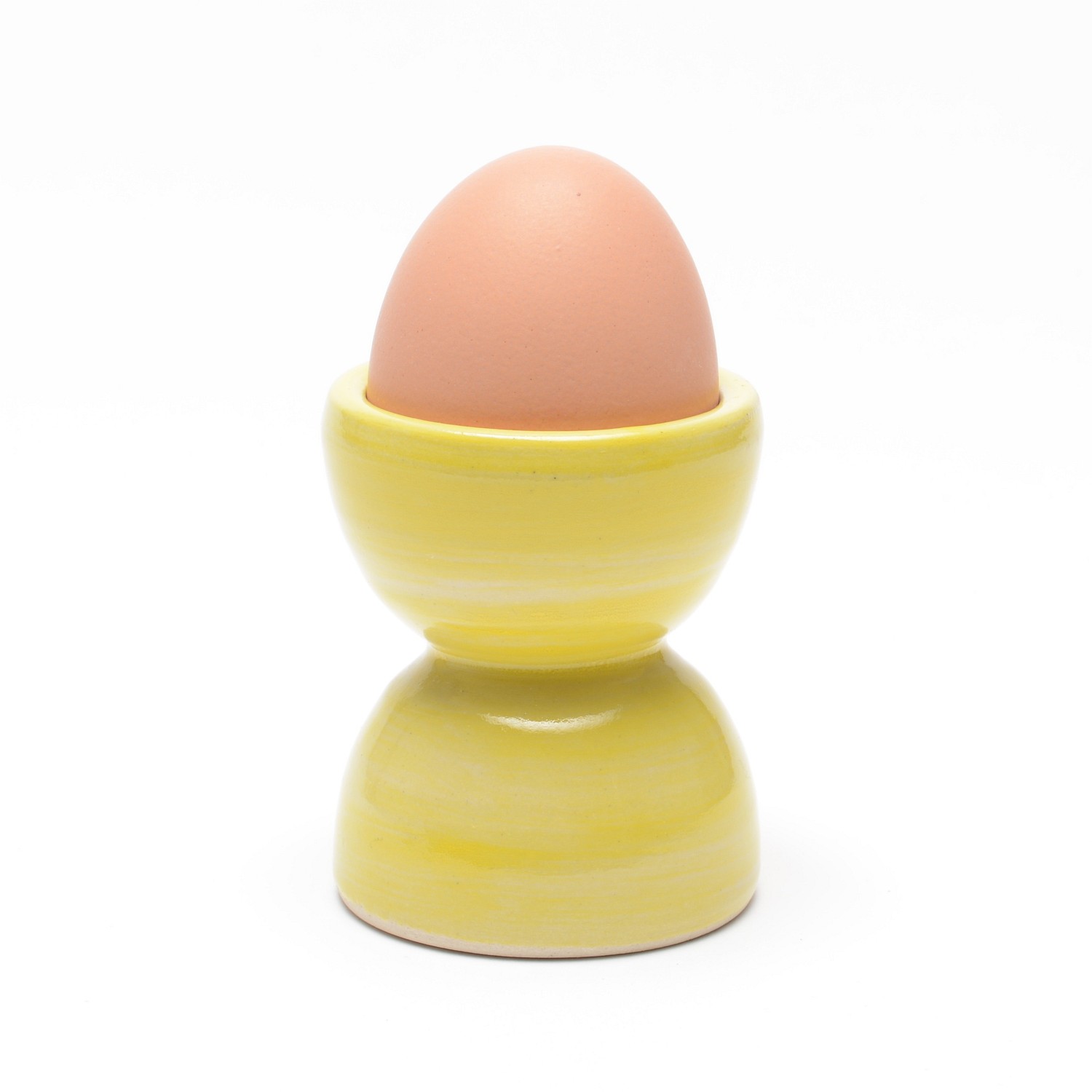 Eierbecher aus Keramik, gelb
