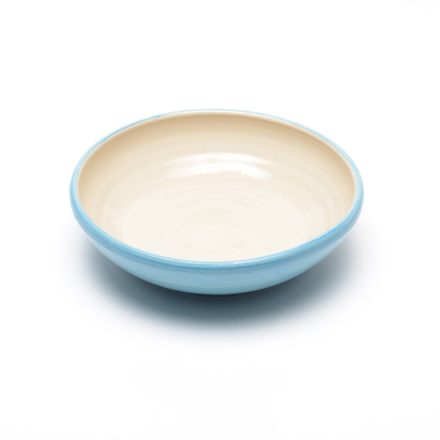 Dessertschale aus Keramik, hellblau